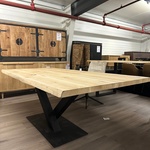 Boomstam eetkamertafel Eiken 220cm, naturel